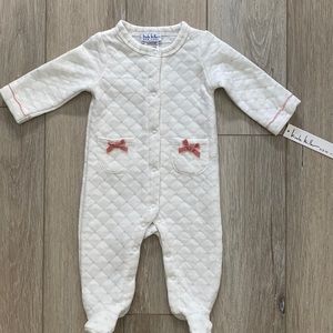 NWT Nicole Miller Baby Girl Footed Onesie 6-9 Months